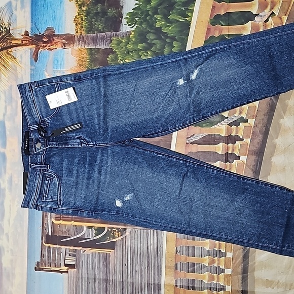 J Brand High Rise Crop Distressed High Waist Jeans Ruby Mystic Size 26 NWT - Picture 3 of 7